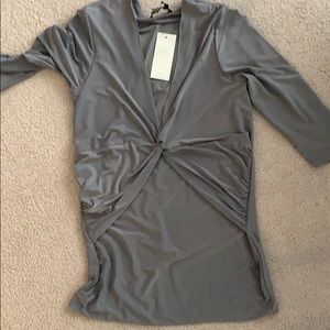 BCBG blouse in lunar grey
